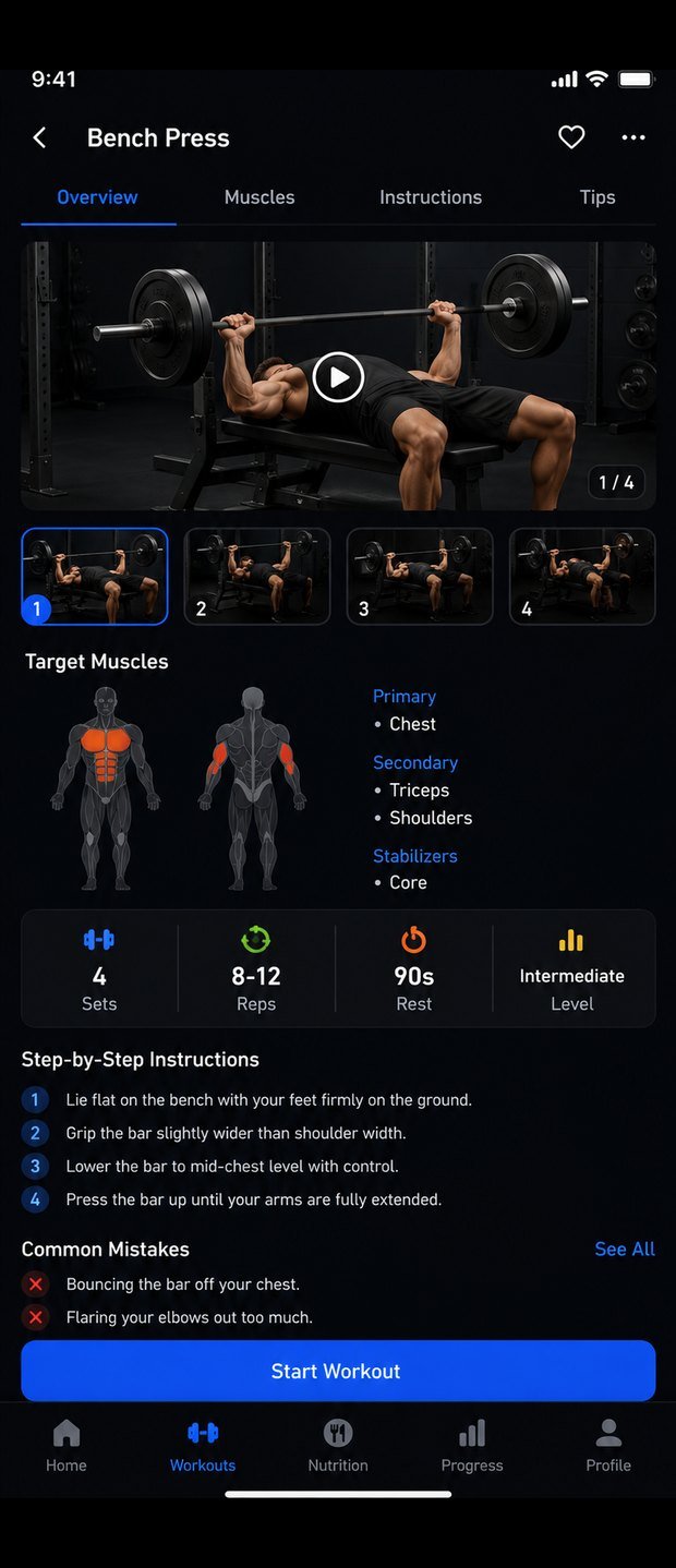 ForgeFit app โ Exercise detail